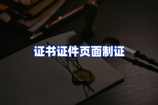 证书证件页面制证